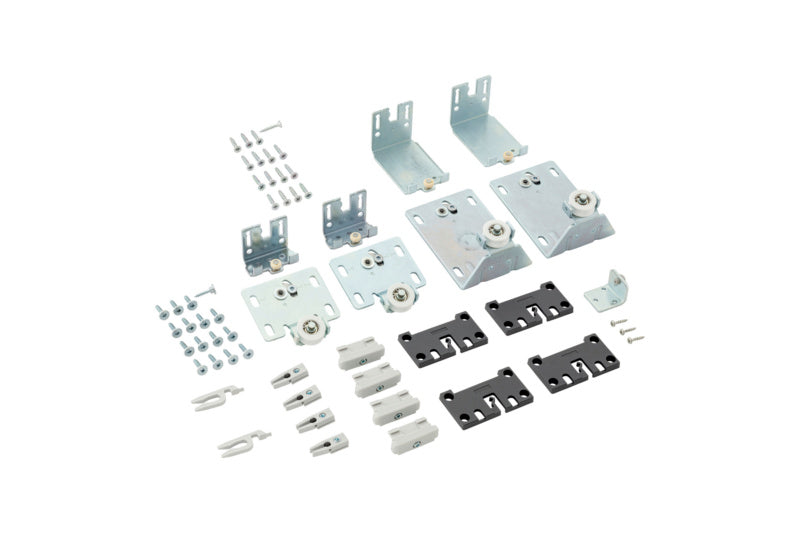 Robuster Schiebetürbeschlag redoslide-M für Türen bis 50 kg mit leisem Laufverhalten.