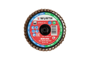 Lamellenfächerschleifscheibe LFSHLFSHB DISC MINI mit präzisen Schleiflamellen für effizientes Schleifen.