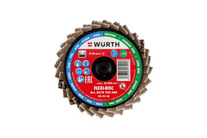 Lamellenfächerschleifscheibe LFSHLFSHB FLEXI ZK mit flexiblen Lamellen für effektives Schleifen.