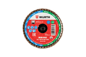 Lamellenfächerschleifscheibe LFSHLFSHB DISC MINI mit präzisen Schleiflamellen und flexiblem Trägermaterial.