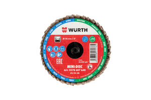 Lamellenfächerschleifscheibe LFSHLFSHB DISC MINI mit präzisen Schleiflamellen und flexiblem Trägermaterial.