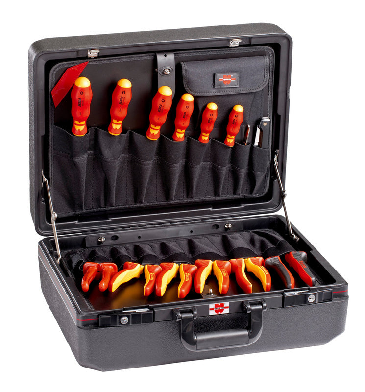 Werkzeugsortiment Elektro WZG mit Elektroschrauber, Bohrmaschine und Zubehör im Koffer