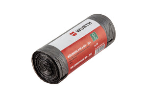 Transparenter Müllsack aus recyceltem Material, Größe 500 x 600 mm, für Abfallentsorgung.