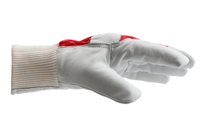 Hochwertiger Leder-Schutzhandschuh mit anatomischer Passform und verstärkten Nähten.