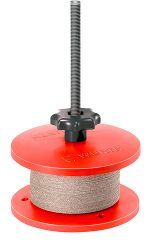 Aufbewahrungshalter für Vulkanfiberscheiben, Durchmesser 115 bis 230 mm, unbestückt.