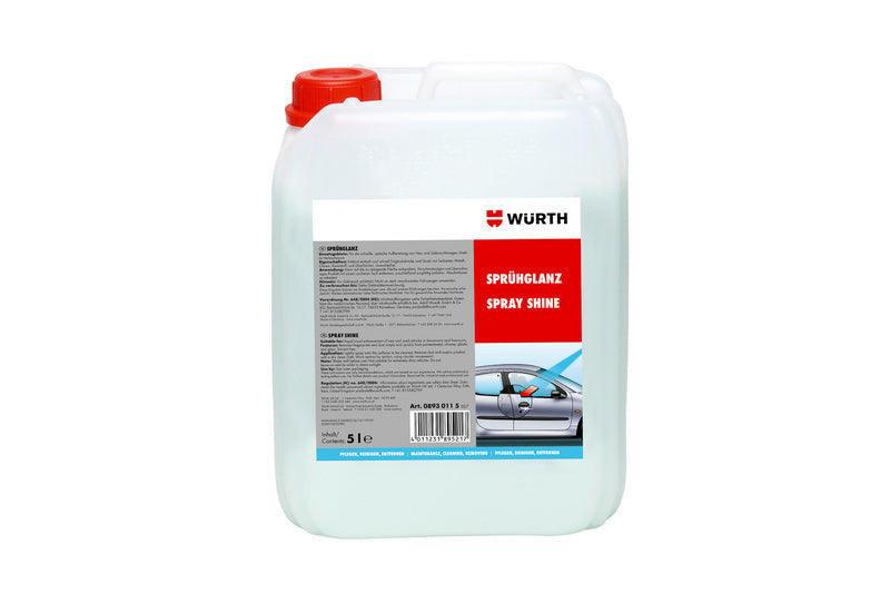 5-Liter-Kanister mit gemischten chemisch-technischen Pflege- und Reinigungsprodukten