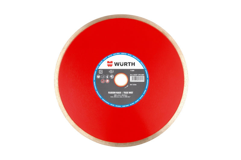 Diamanttrennscheibe TSHB DIA NASS mit 230 mm Durchmesser für präzises Nassschneiden von Materialien.
