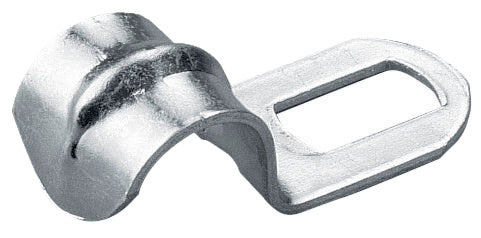 Schwarze Kabelschelle aus robustem Material zur sicheren Befestigung von Kabeln an Oberflächen.