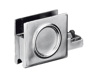 Silberner Schiebetürbeschlag für Rollentüren, robust und elegant, für einfache Installation.