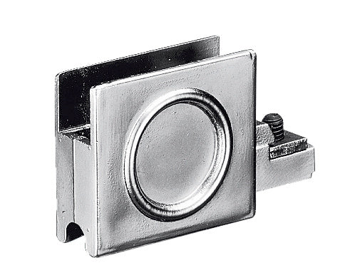 Silberner Schiebetürbeschlag für Rollentüren, robust und elegant, für einfache Installation.