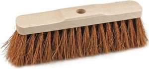 Saalbesen Kokos 30cm Sattelholz mit Kokosborsten und Holzgriff