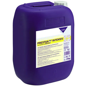 Ein 25kg Kanister mit PRESTAN INTENSIV Reinigungsmittel.