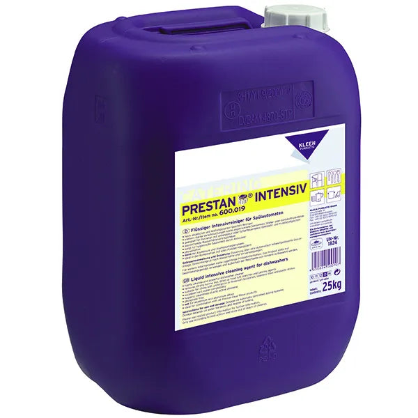 Ein 25kg Kanister mit PRESTAN INTENSIV Reinigungsmittel.