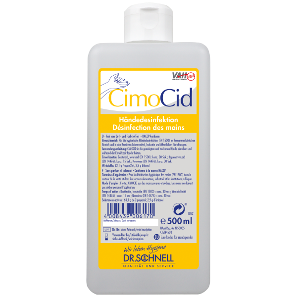 Desinfektion -CimoCid, 1L Euroflasche BAuA-Reg-Nr.: N-58085