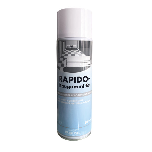 Aerosoldose mit 500 ml Rapido Kaugummi-Ex für frischen Atem und Kaugummigeschmack.