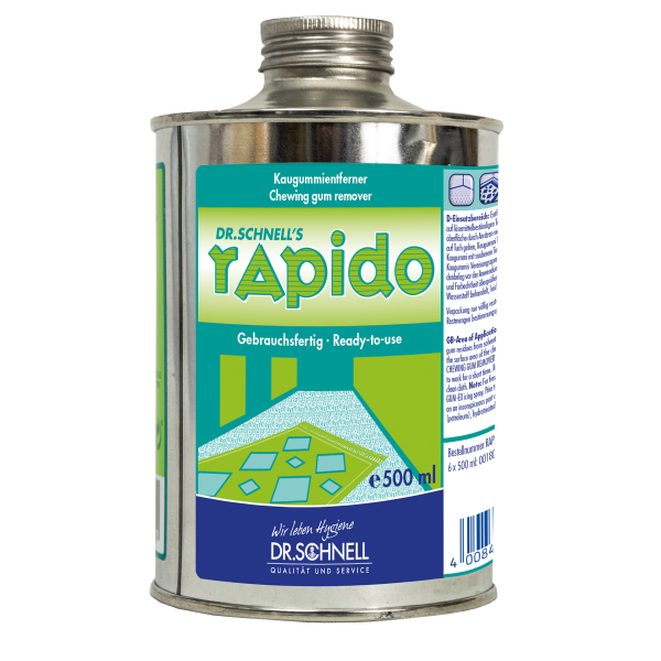 500ml Blechgebinde Rapido Kaugummientferner mit Sprühkopf zur Fleckentfernung von Kaugummi