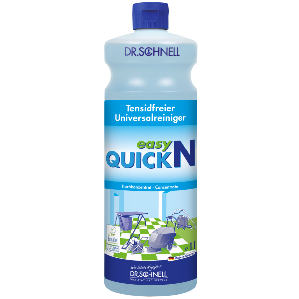 1L Flasche EASY QUICK N für effektive Reinigung und frische Düfte in verschiedenen Oberflächen.
