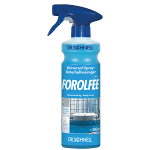 Sprühflasche mit 500ml Reinigungsmittel für müheloses Reinigen von Oberflächen.