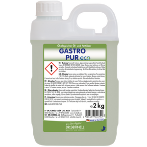 Gastro Pur Eco Flasche LEAK SAFE mit ergonomischem Design und breitem Flaschenhals, 2kg.