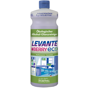 1-Liter-Flasche Levante Berry ECO Oberflächenreiniger mit fruchtigem Duft und umweltfreundlicher Formel.