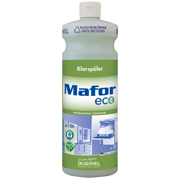Mafor Eco Reinigungslösung in 1 Liter Flasche, umweltfreundlich und vielseitig einsetzbar.
