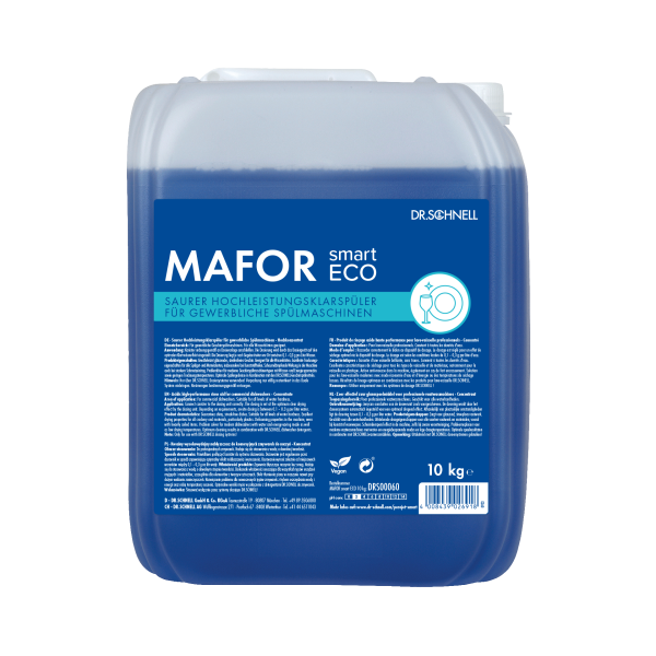 10kg Kanister des MAFOR smart ECO Reinigungsmittels in umweltfreundlicher Verpackung.