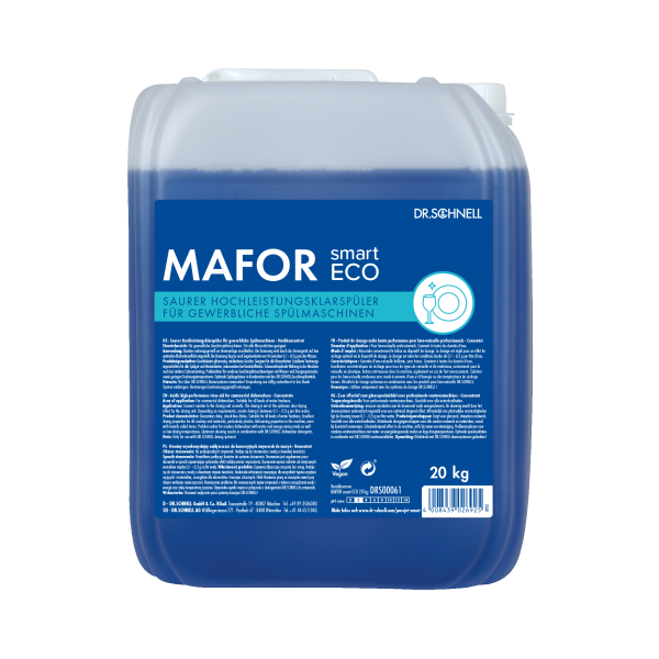 20kg Kanister des umweltfreundlichen MAFOR Smart ECO Reinigungsmittels mit Gefahrensymbol