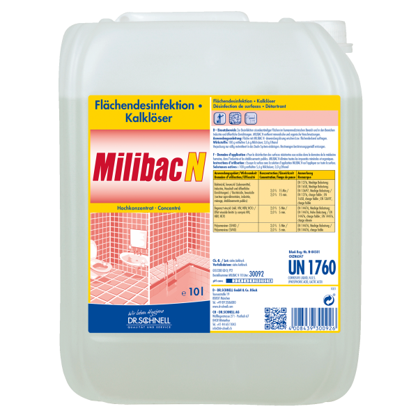 MILIBAC N, 10L Kanister BAuA-Reg-Nr.: N-84501