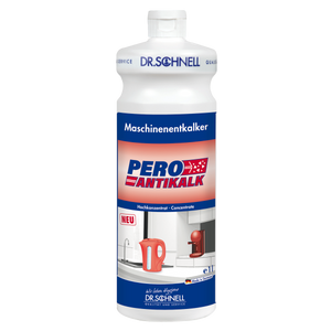 Pero Antikalk 1 Liter Flasche zur Entfernung von Kalk und Ablagerungen in Haushalt und Gewerbe.