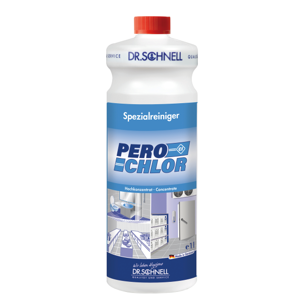 1-Liter-Flasche Pero Chlor Desinfektionsmittel mit klarer Flüssigkeit und Schraubverschluss