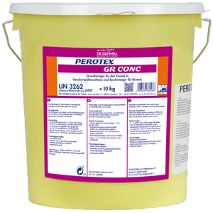 10kg Eimer mit Perotex GR Conc, einem Epoxidharz-basierten Grundiermittel für Betonböden.