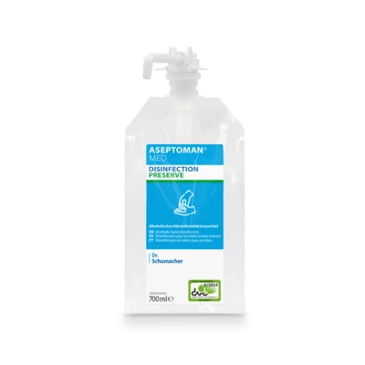 Aseptoman MED Händedesinfektion im 700ml ESH-Vacu-Bag mit alkoholfreier, hautschonender Formel