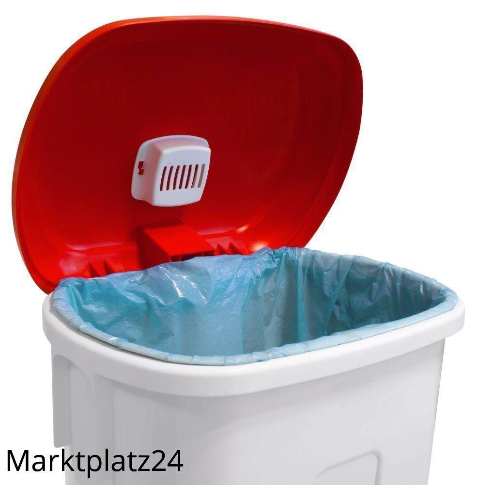 Abfallbehälter Sirius 30L, roter Deckel, zur Mülltrennung, 1 St. - Marktplatz24