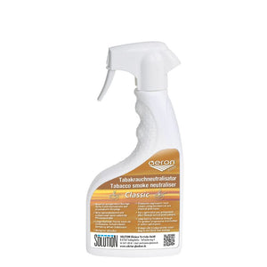 AERON Raum-Tabakneutralisator Classic in 500ml Flasche mit Sprühverschluss und schlichtem Design