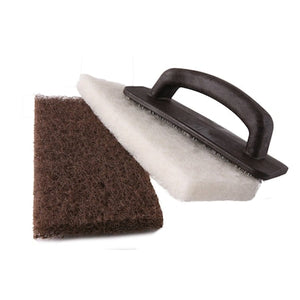 Schleifhandblock mit braunem und weißem Pad