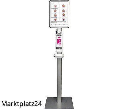 Aluminium-Säule Händedesinfektion für 0,5L Flasche, 1 St. - Marktplatz24