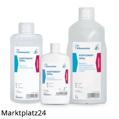 Aseptoman Viral Händedesinfektion, 500ml Spenderflasche - Marktplatz24