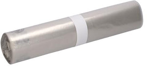 Abfallsäcke LDPE, 60L, transparent, 575x1000mm, 50 Stück pro Rolle.