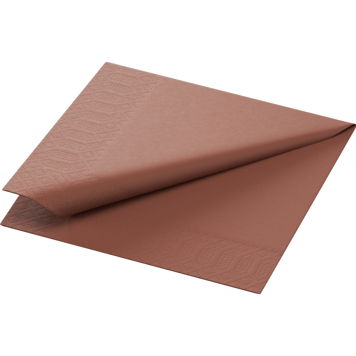 Duni Zelltuch-Serviette 33x33 cm, 3-lagig, 1/4-Falz, Chestnut