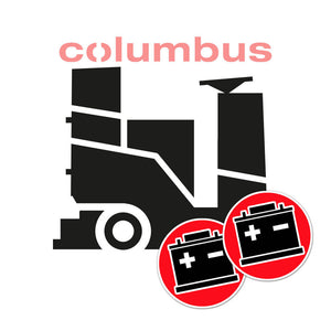 Columbus wartungsfreier Batteriesatz mit 24 V und 76 Ah Gel-Technik.
