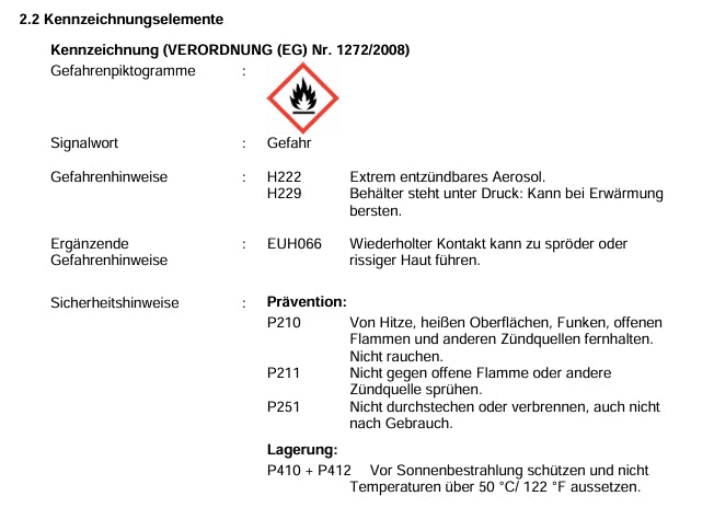 Silikonrestentferner Aerosoldose