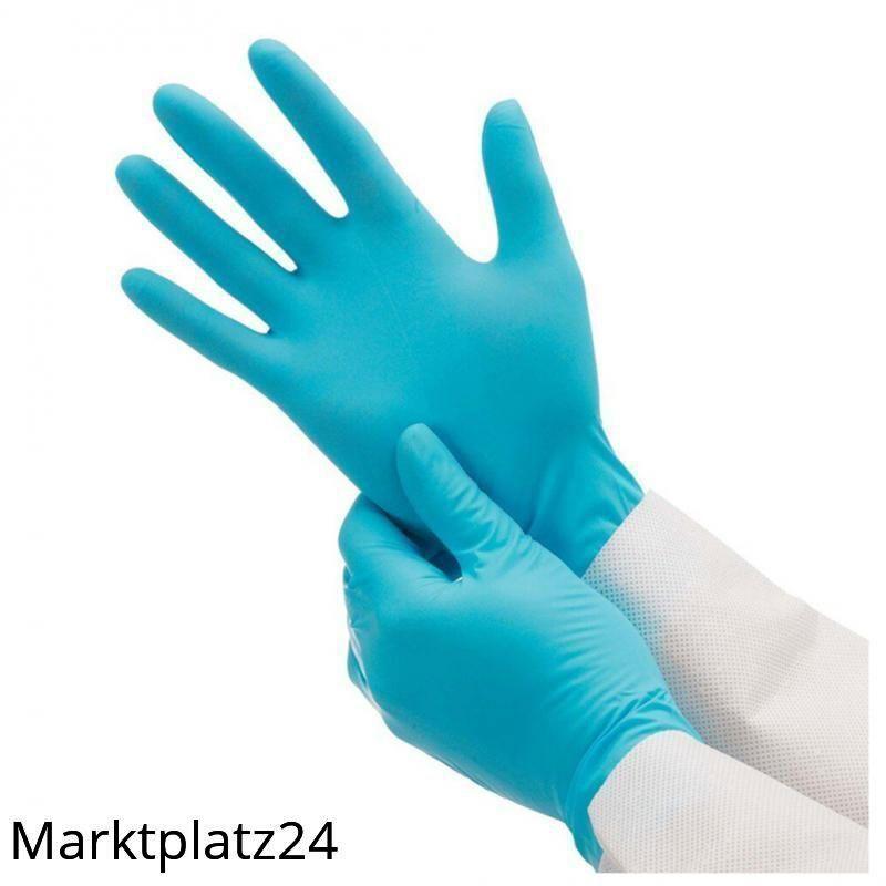 G10 puderfreie, blaue Nitril-Handschuhe Gr.M, 100 St/Box - Marktplatz24