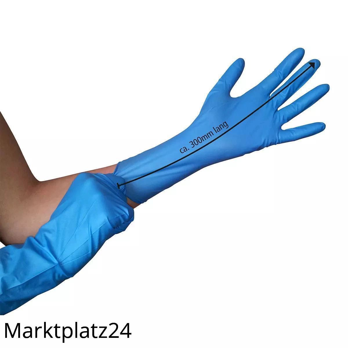 Med-Comfort Blue 300 Nitril Handschuhe, ungepudert, blau, Gr.L, unsteril, 100 St/Box - Marktplatz24
