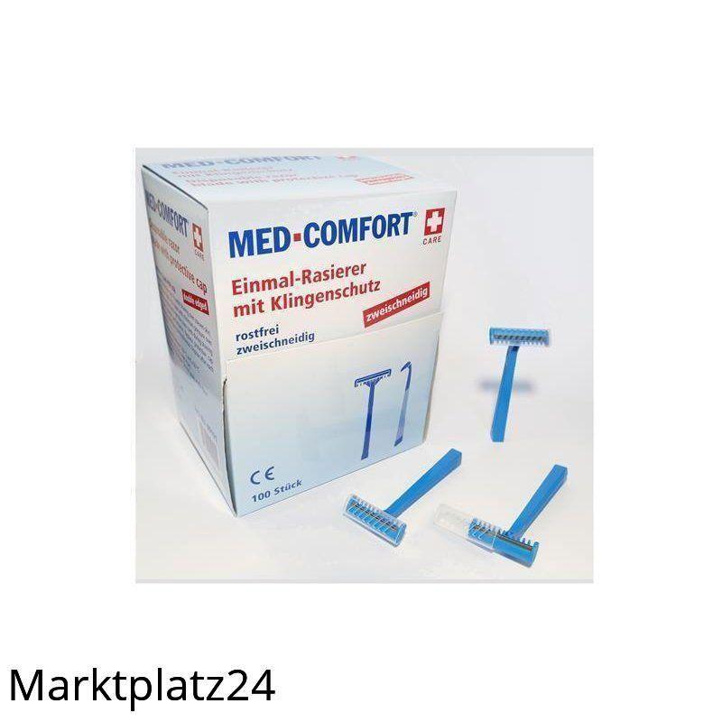 MED-Comfort Einmal Rasierer, zweischneidig, blau, 100 St/Box - Marktplatz24