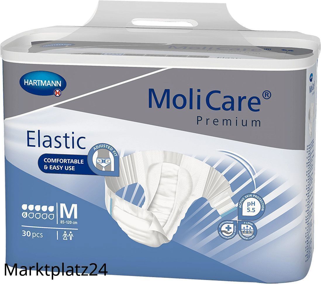 MoliCare Premium Elastic, 6 Tropfen, Gr. M, 30 St/Btl. - Marktplatz24