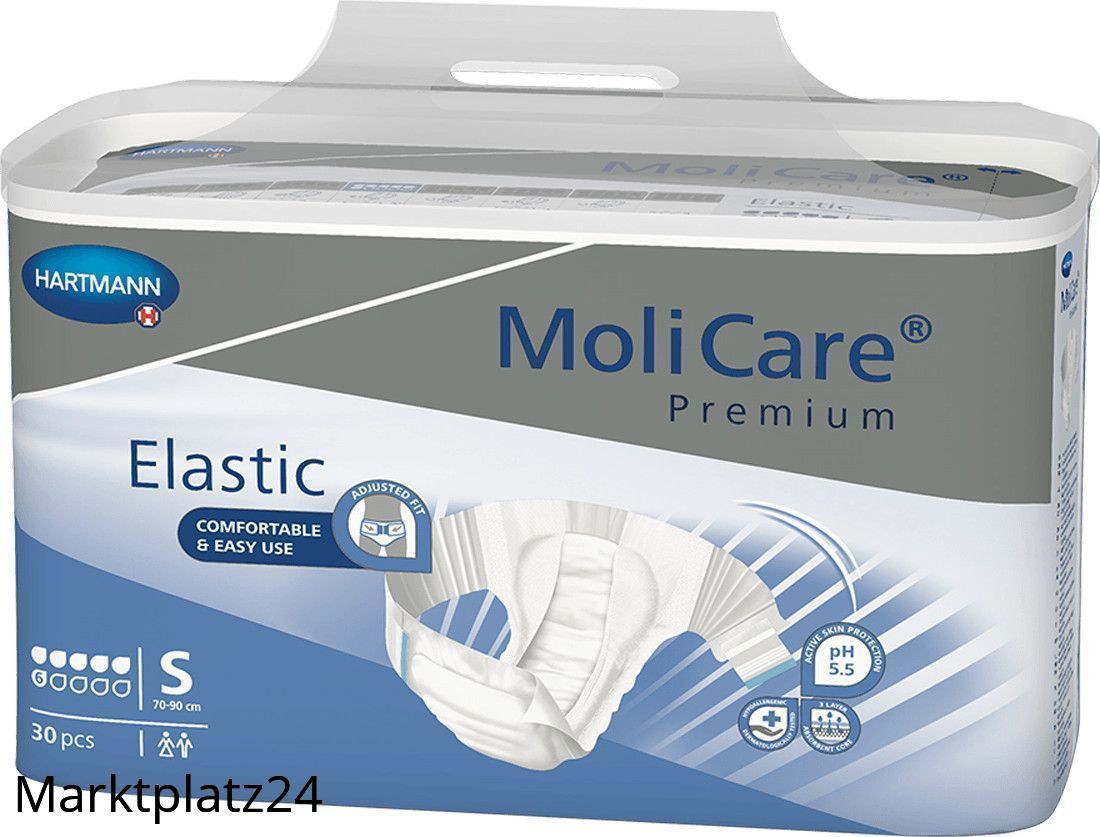 MoliCare Premium Elastic, 6 Tropfen, Gr. S, 30 St/Btl. - Marktplatz24
