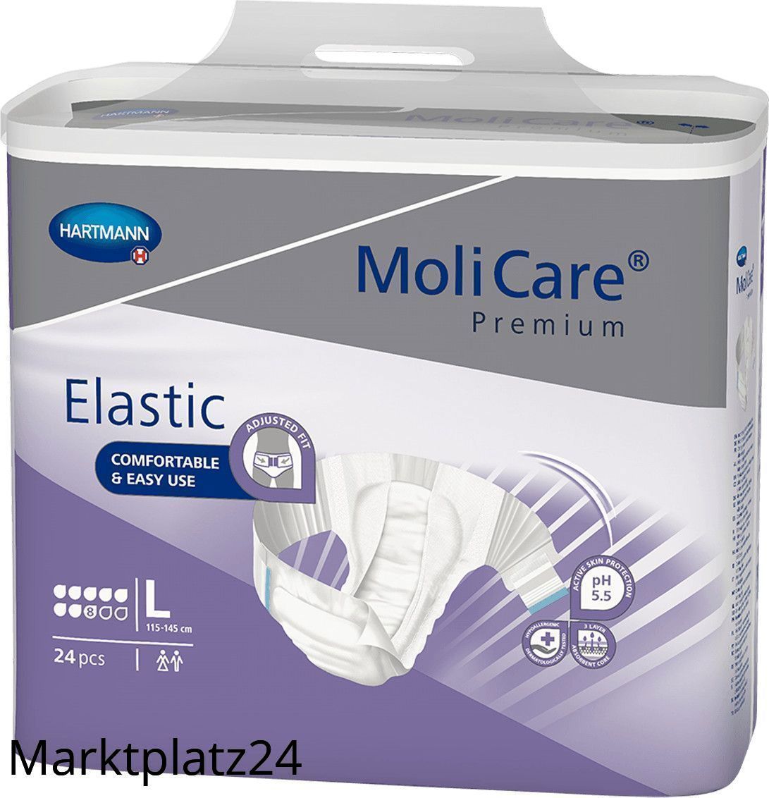 MoliCare Premium Elastic, 8 Tropfen, Gr. L, 24 St/Btl. - Marktplatz24