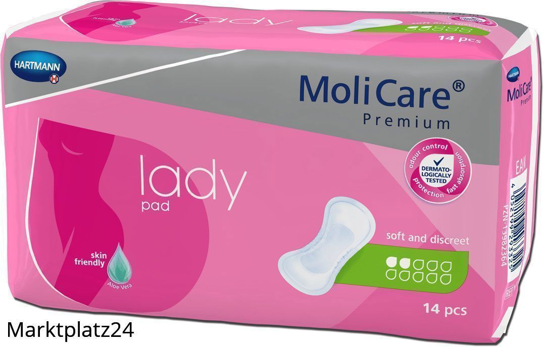MoliCare Premium lady pad, 2 Tropfen, 14 St/Btl. - Marktplatz24