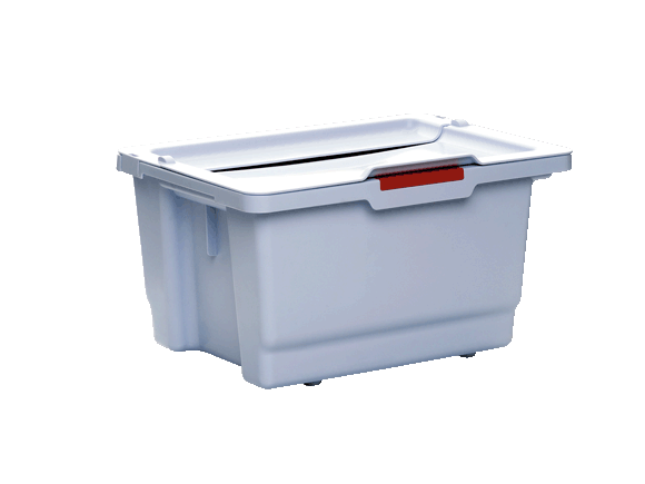 Reinigungsgeräte -Box mit 4 Farbclips hellgrau, 1 St.