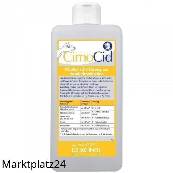 CimoCid, 500ml Euroflasche   BAuA-Reg-Nr.: N-58085 - Marktplatz24